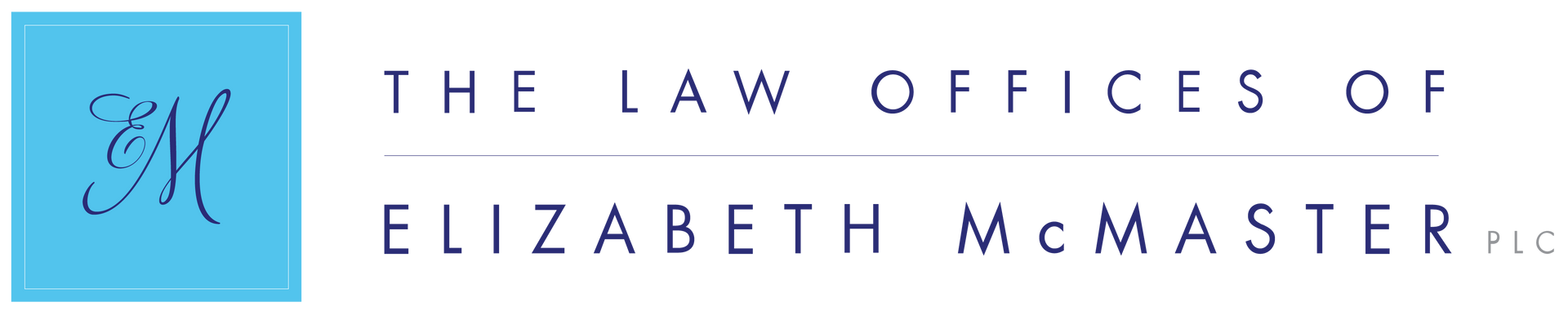 A logo for the law offices of elizabeth mcmaster