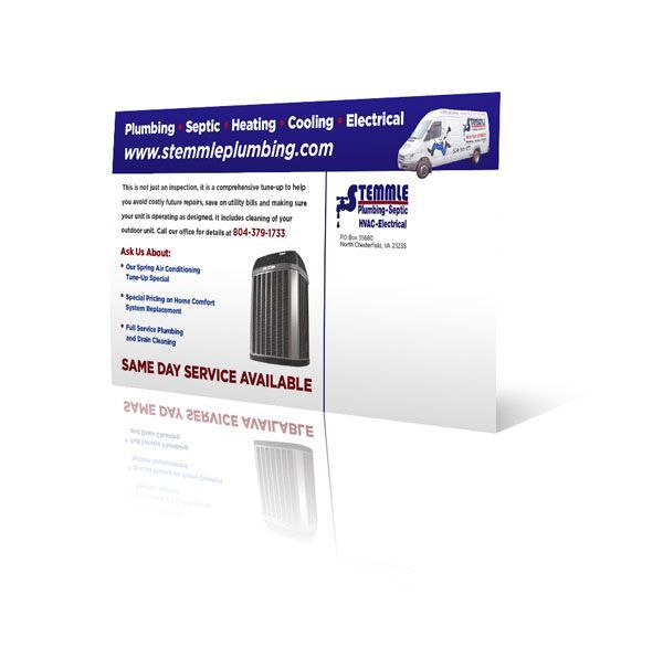 A flyer for a company called stemmile plumbing