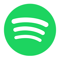 The spotify logo is a green circle with three white lines inside of it.