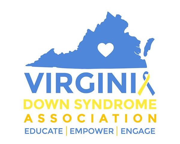A logo for the virginia down syndrome association