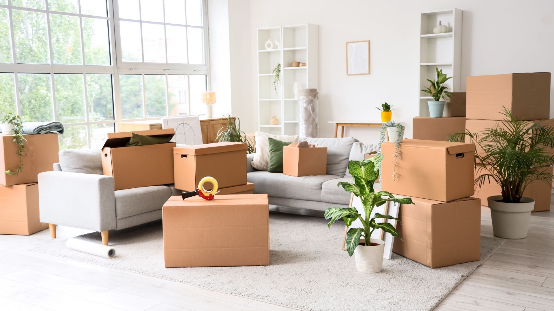 Packed moving boxes for an apartment move in Everett, WA — Affordable Movers