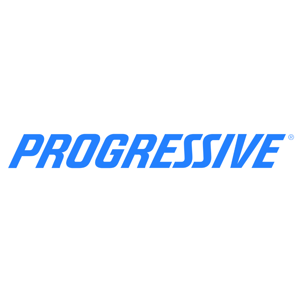 Progressive Insurance logo in blue on white background.
