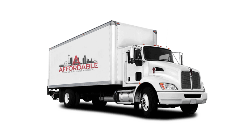 White moving truck with