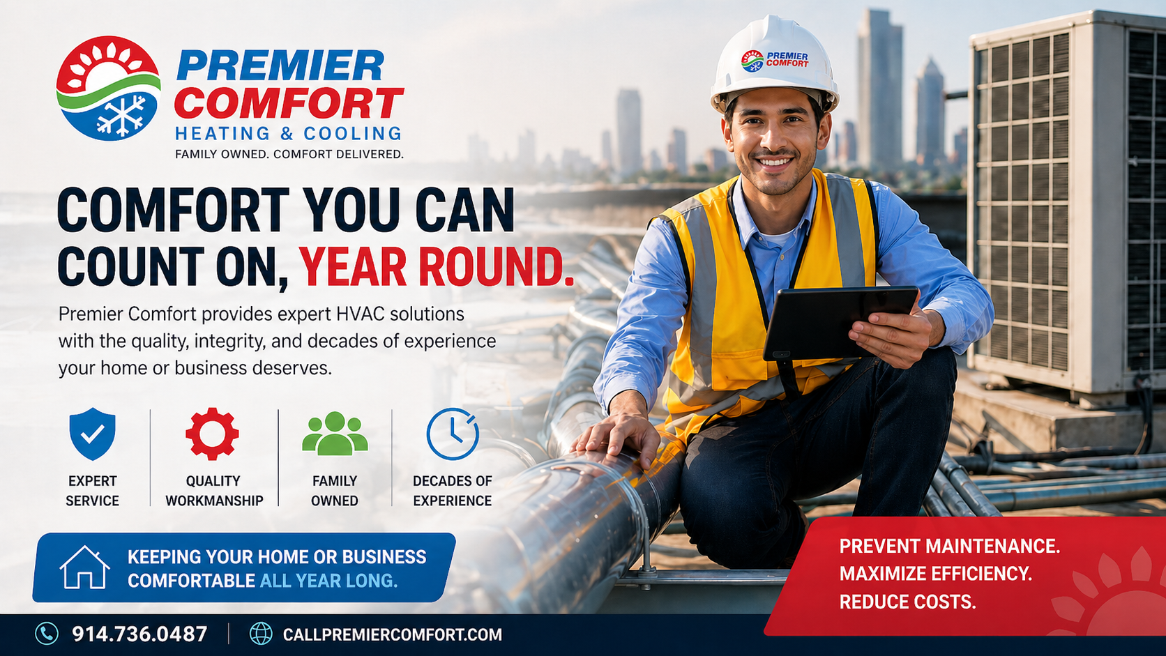 Premier Comfort HVAC Services and Repair. Serving Westchester, Connecticut, and the NY