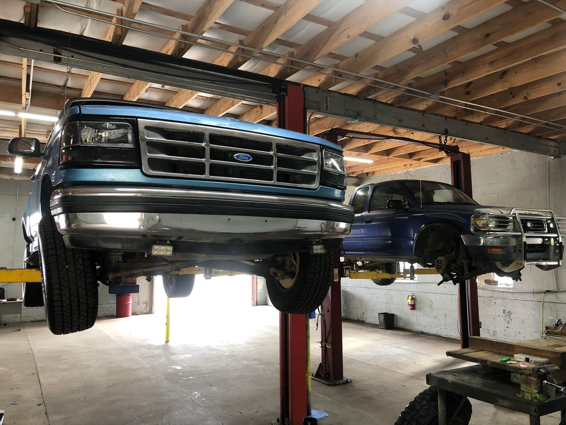 Truck Maintenance And Undercar Inspection On Lift | Modern Automotive