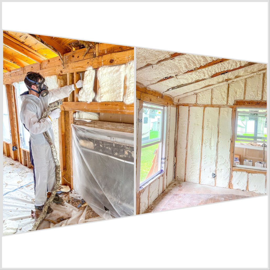 Spray foam insulation, temperature control