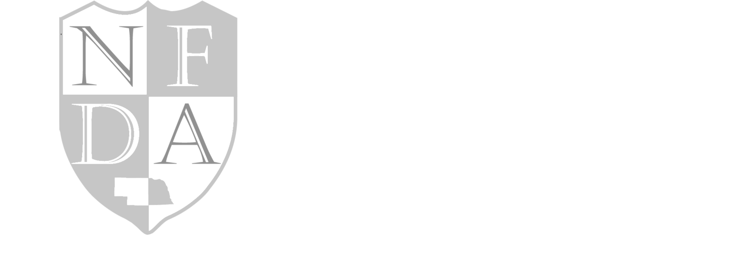 Gray shield logo with the letters N, F, D, and A in four quadrants.