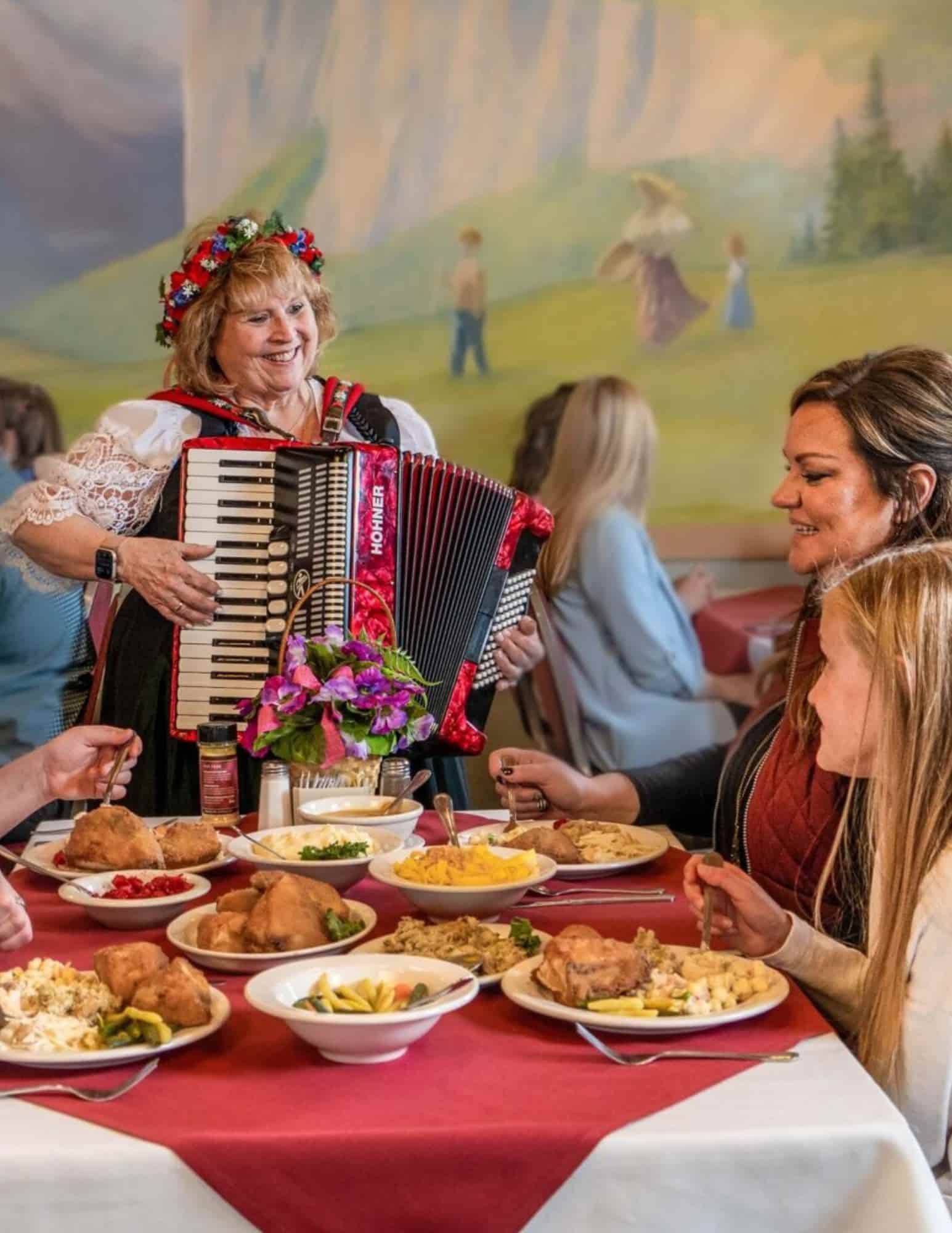 The world-famous Frankenmuth chicken dinner at the Bavarian Inn, Frankenmuth