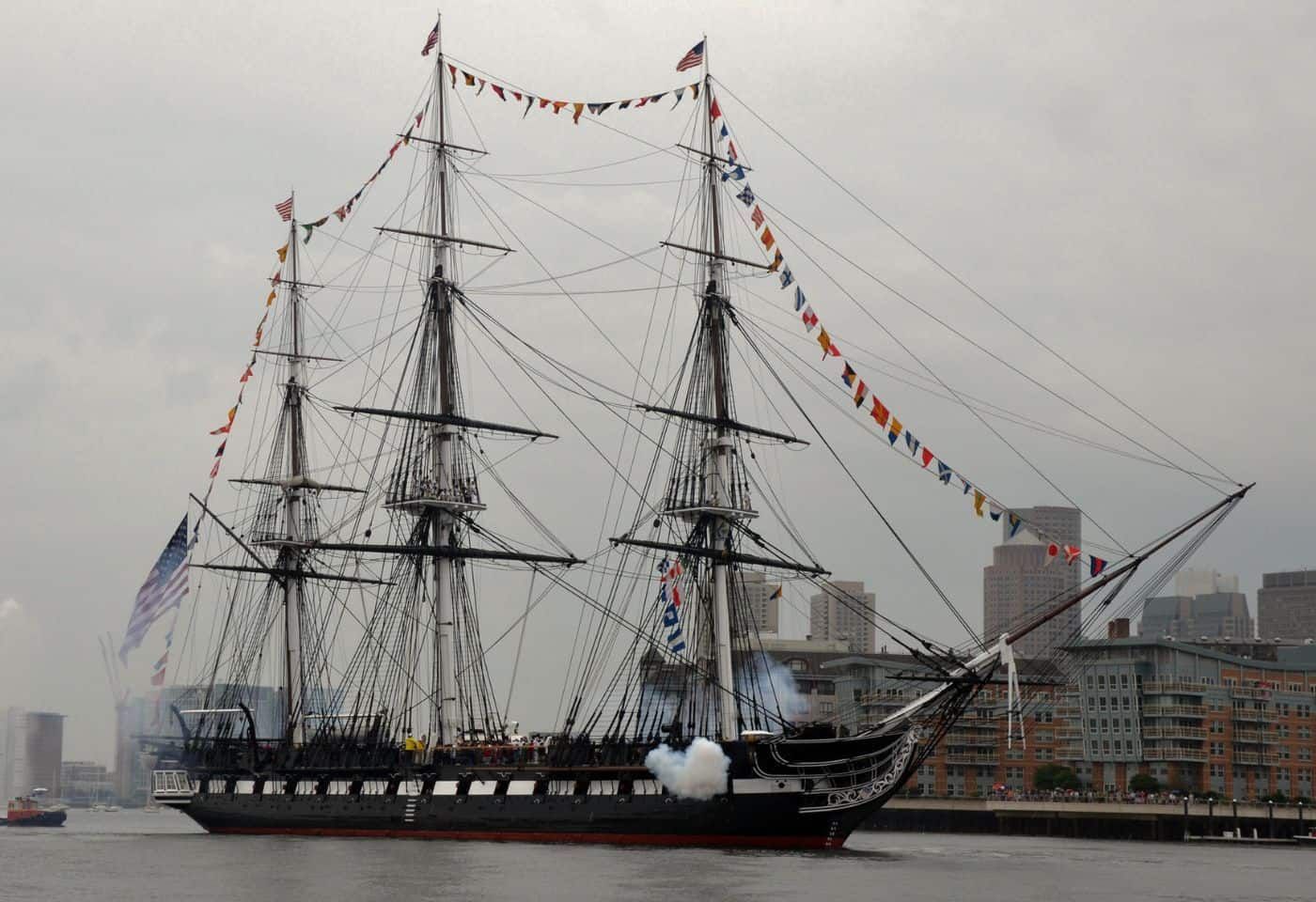 USS Constitution Old Ironsides Boston Charlestown Navy YardUSS Constitution “Old Ironsides” docked a
