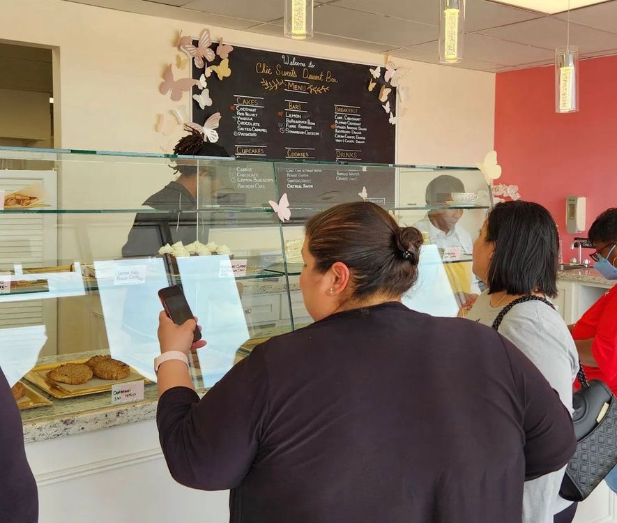 Visitors at the Bakery