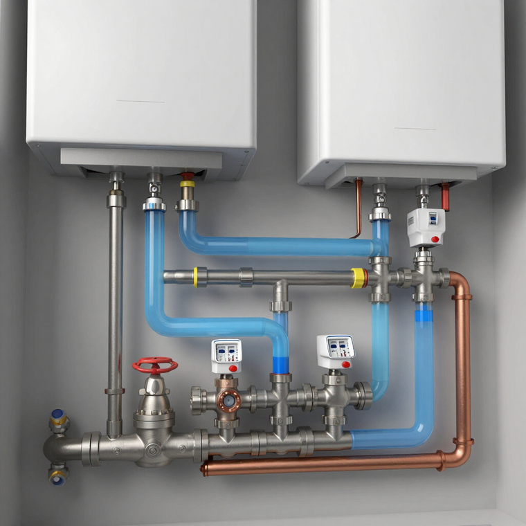 Pompa di calore ad alta efficienza installata su edificio residenziale