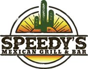 Speedy’s Mexican Grill & Bar logo with a green cactus and sunset colors inside a circle