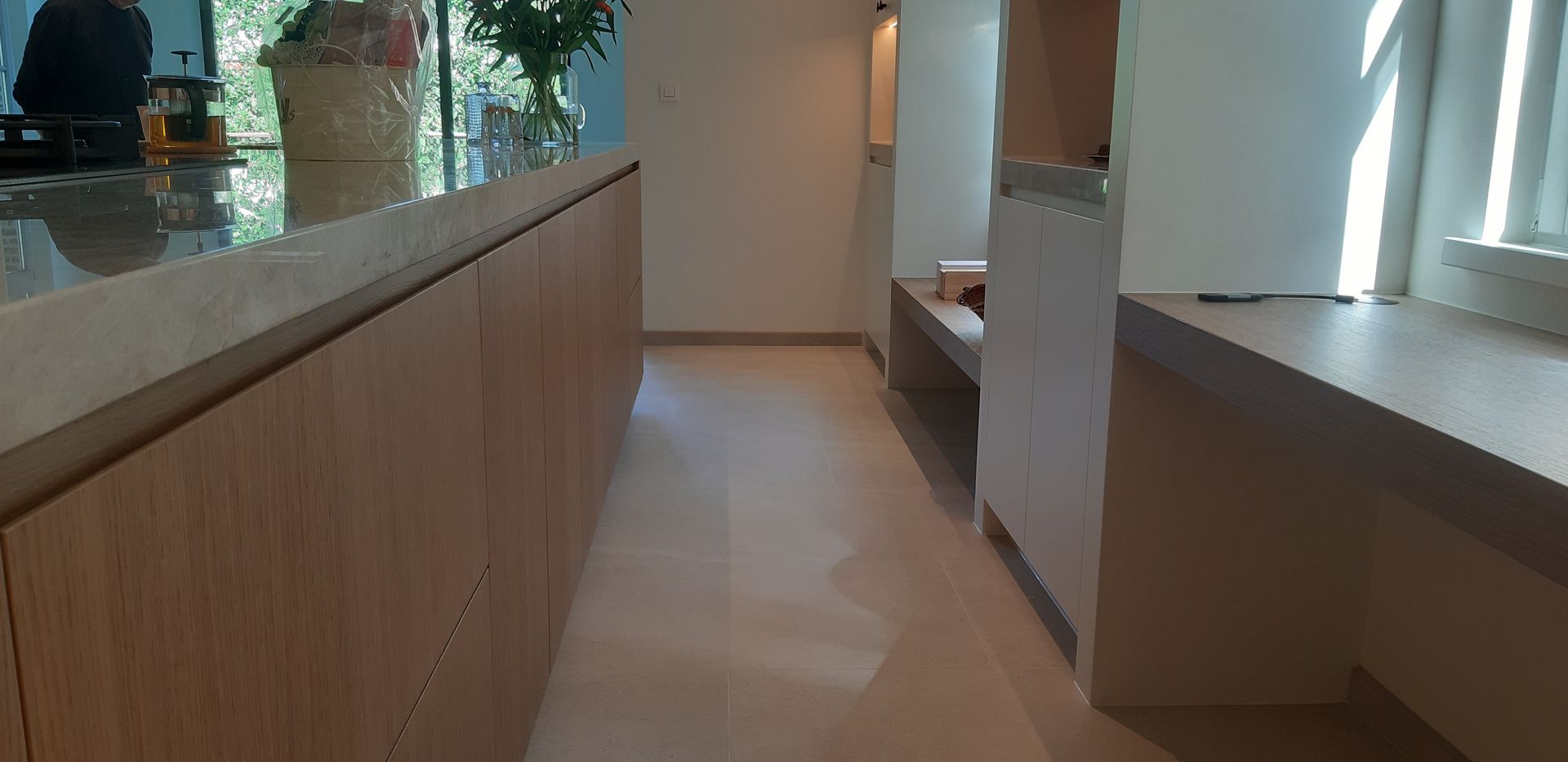 Inspiratie en Creatie kasten op maat  keuken eikfineer MDf geschilderd 