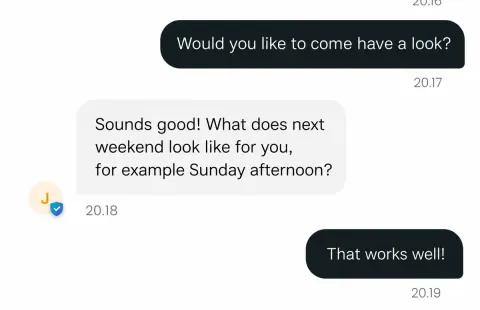A conversation between a buyer and a seller on Jaakko