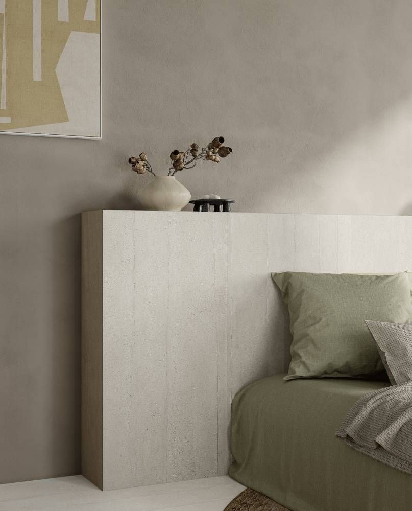 A Bedroom With a Bed, Dresser, Vase and Painting on the Wall — Tileflair in Mitchell, ACT
