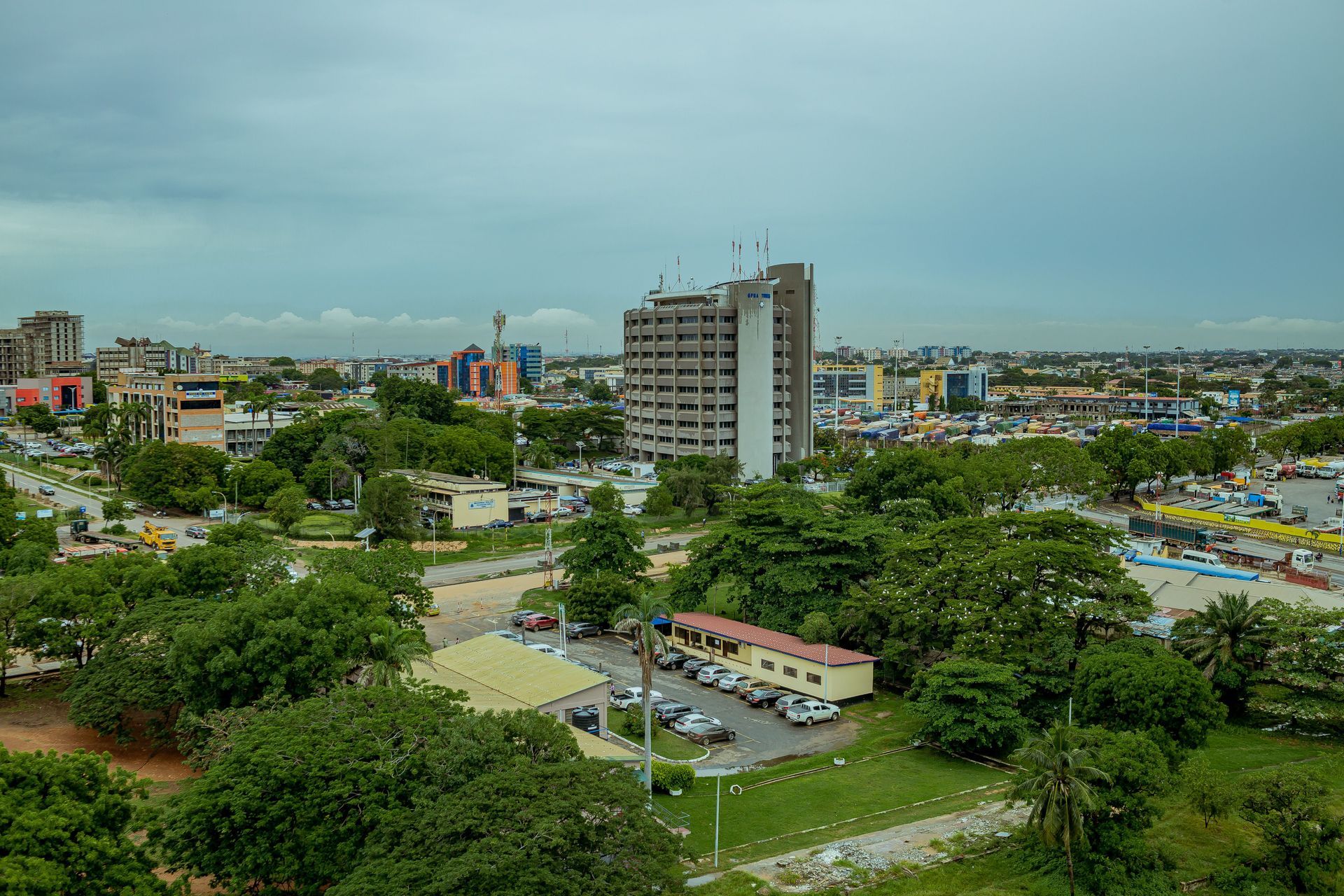 Sky Suites view across Accra near Osu and Labone