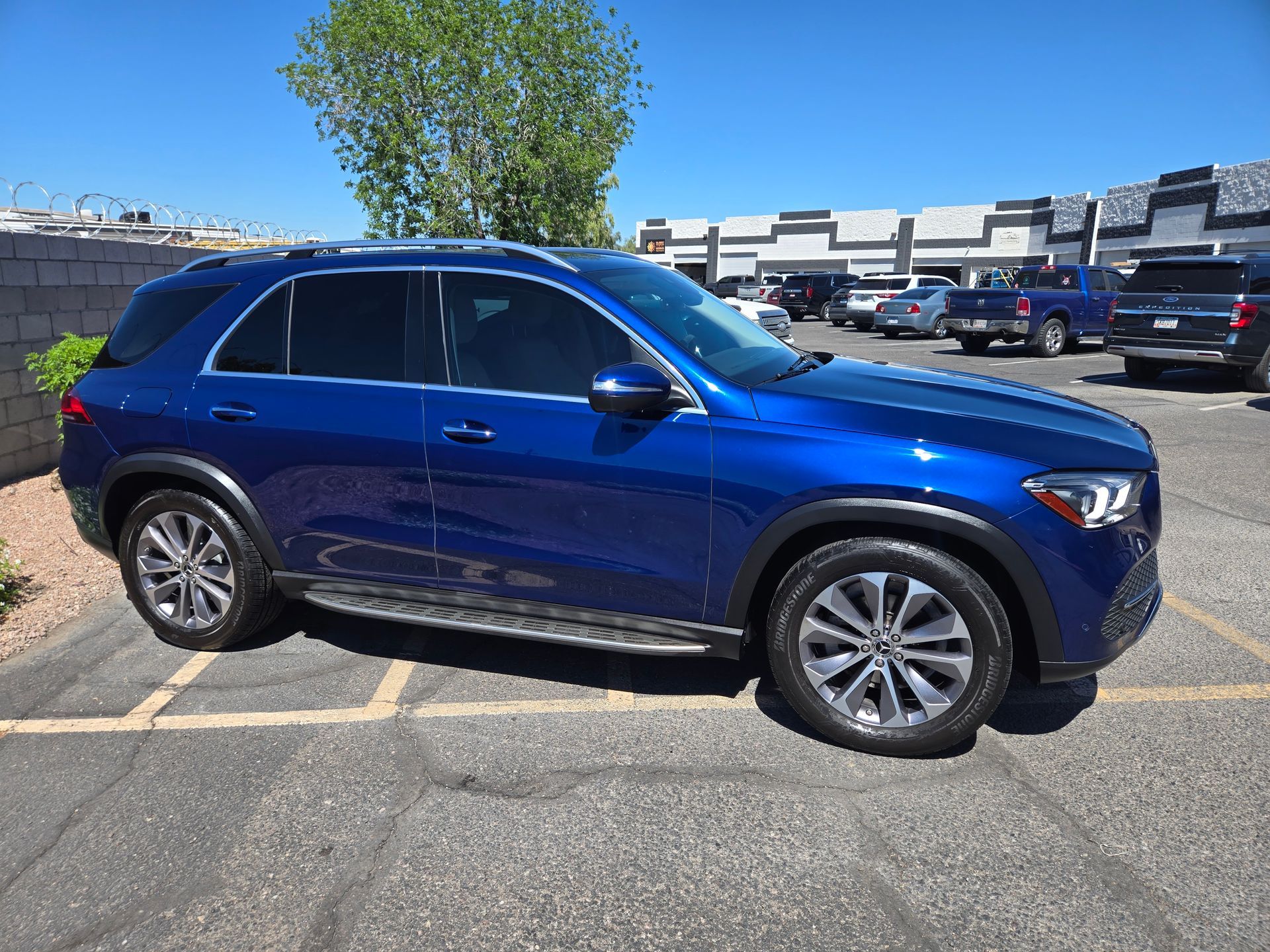 Blue Mercedes SUV after ceramic coating service in Gilbert AZ