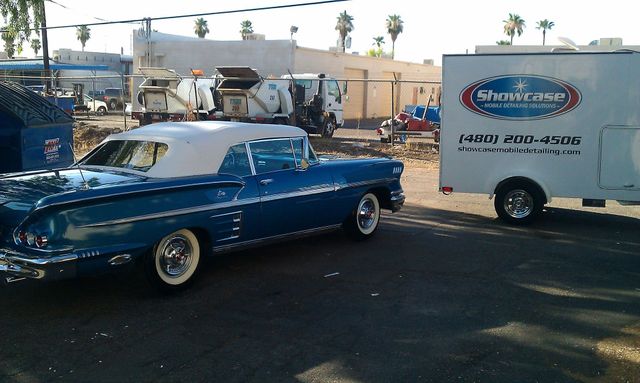 Classic Chevrolet Corvette after professional detailing at Showcase Ceramic Coating Solutions