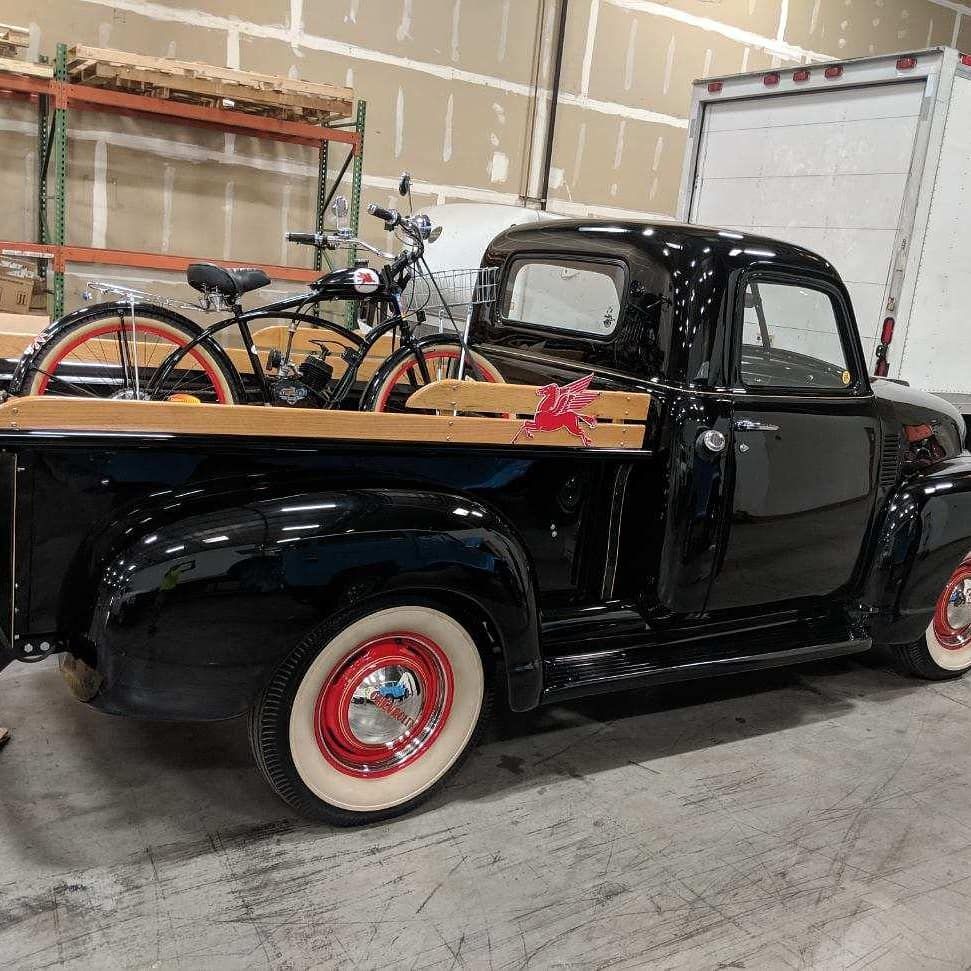 Vintage Chevrolet pickup truck with restored paint and professional exterior detailing