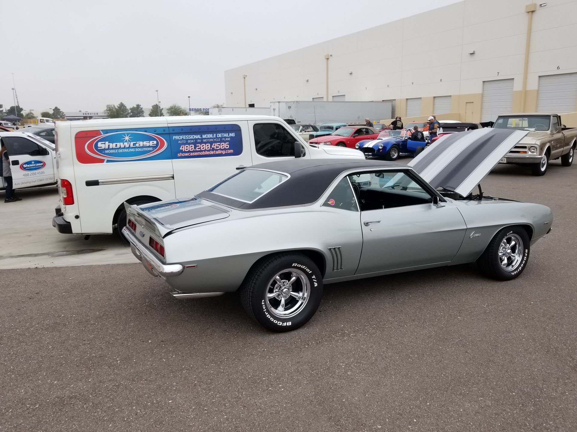 Classic Chevrolet Camaro with polished paint after professional detailing