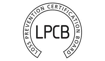 A black and white logo for the loss prevention certification board.