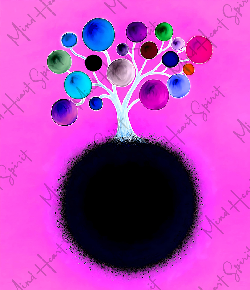 A Majestic Tree & Its Mystical Orbs (Pink)