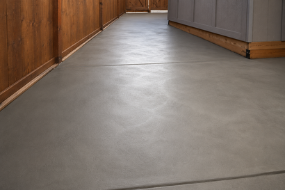 Ready Mix Concrete in Addis Ababa creates a smooth gray floor surface along a covered residential or commercial walkway.