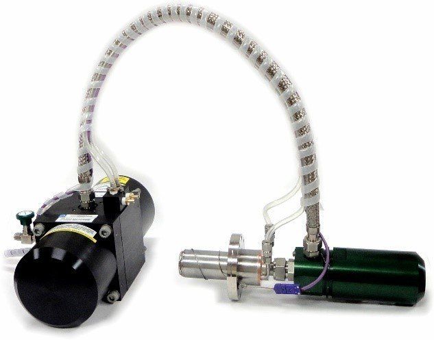 A machine with a hose attached to it