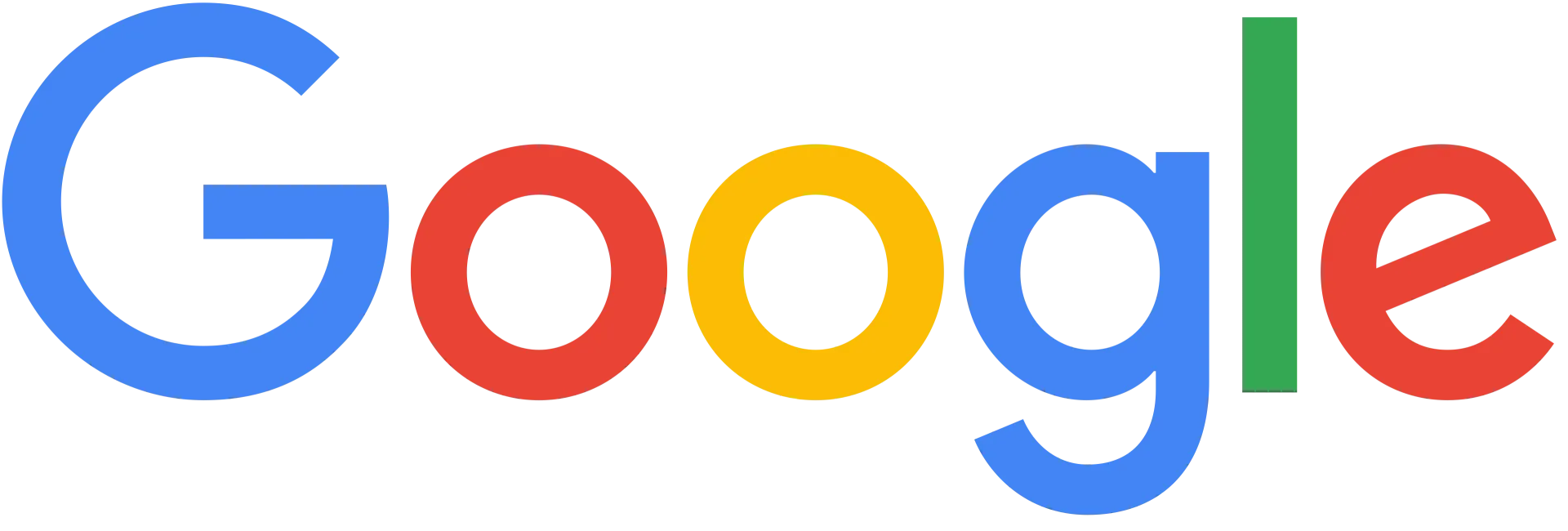 Google logo in blue, red, yellow, and green letters on a white background