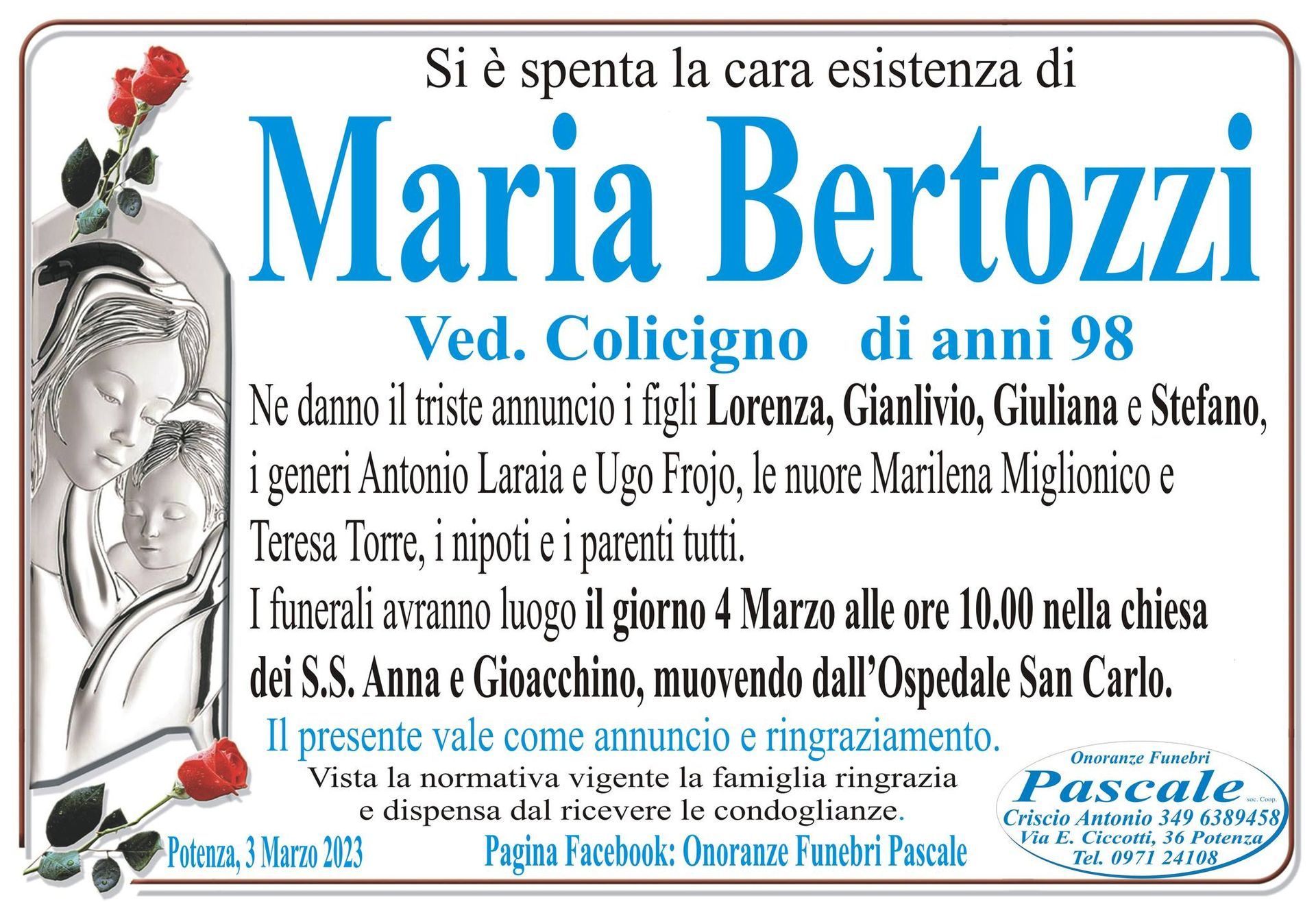 funerale con fiori