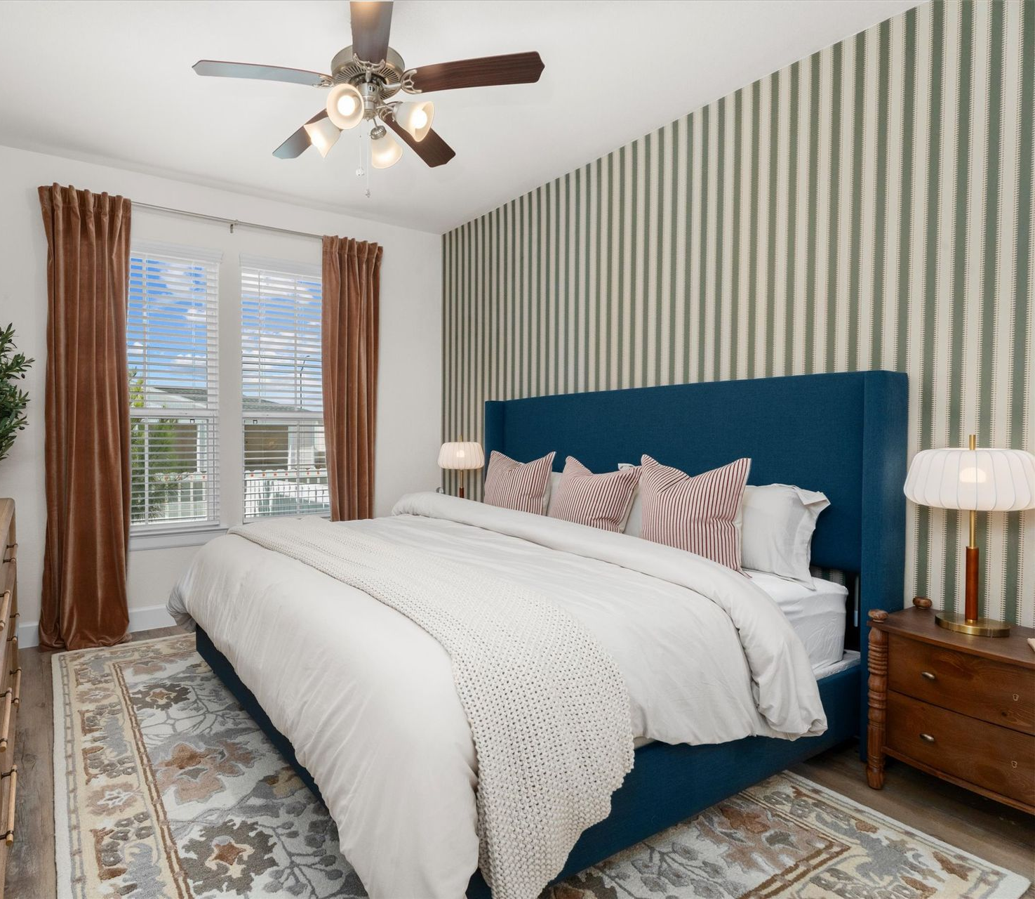 Bedroom with natural light in Baytown TX rental home