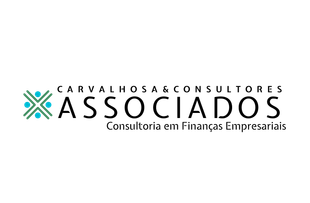 The logo for carvalhosa & consultores associados is blue and white.