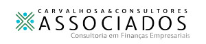 The logo for carvalhosa & consultores associados is blue and white.