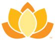 A yellow and orange lotus flower with the tm logo on the bottom