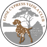 The logo for the lone cypress vizsla club of the monterey peninsula