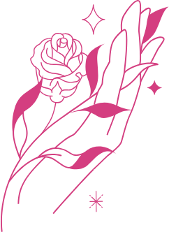flower in the hand illustration