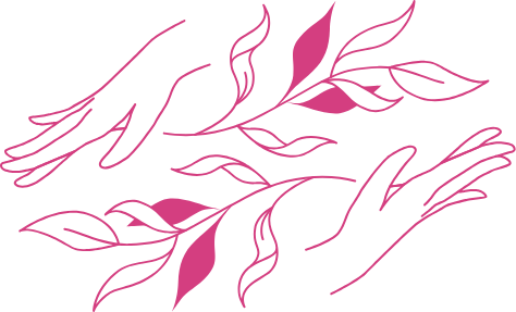 hands and leaves