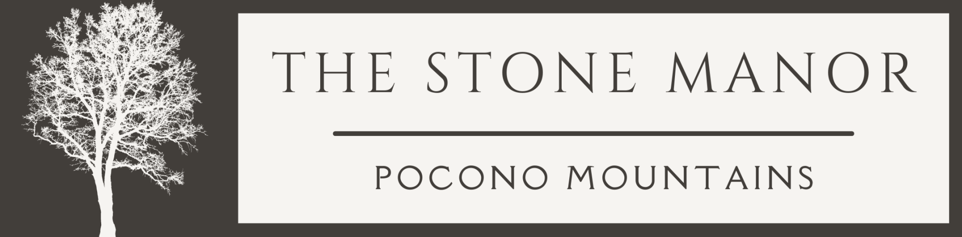A logo for the stone manor pocono mountains