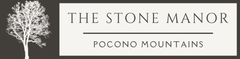 A logo for the stone manor pocono mountains
