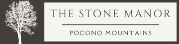 A logo for the stone manor pocono mountains