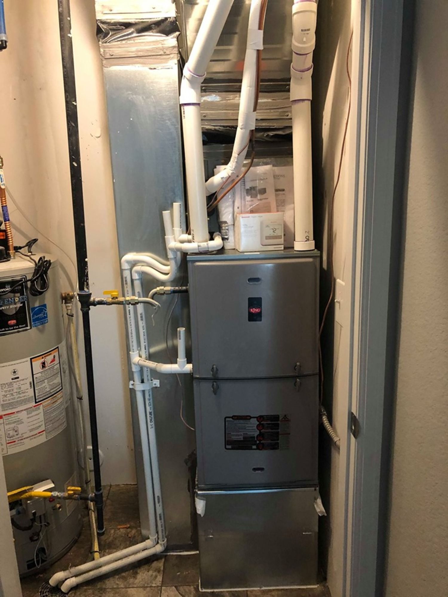 Furnace system with water heater