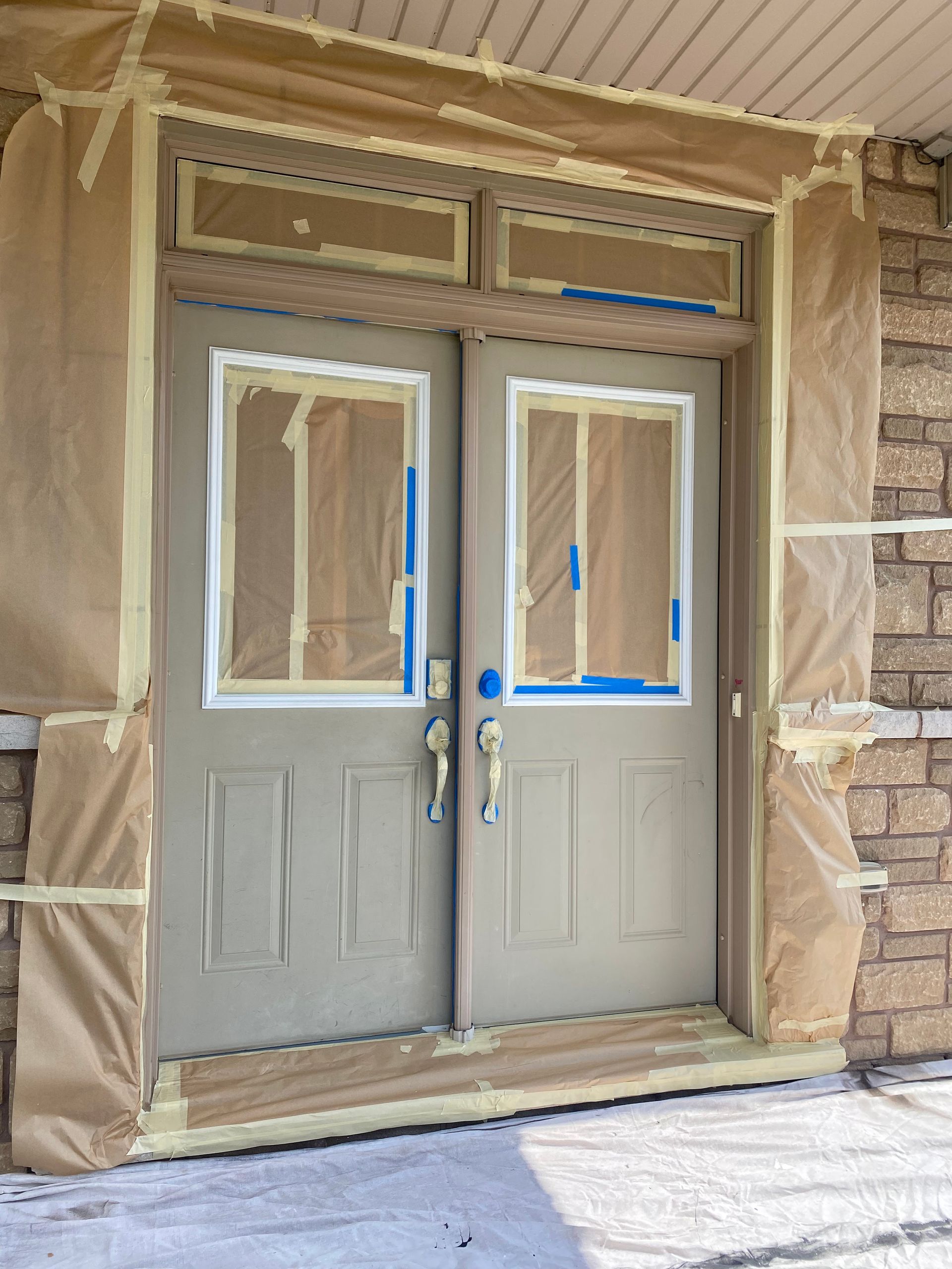 Before: Front Door Painting