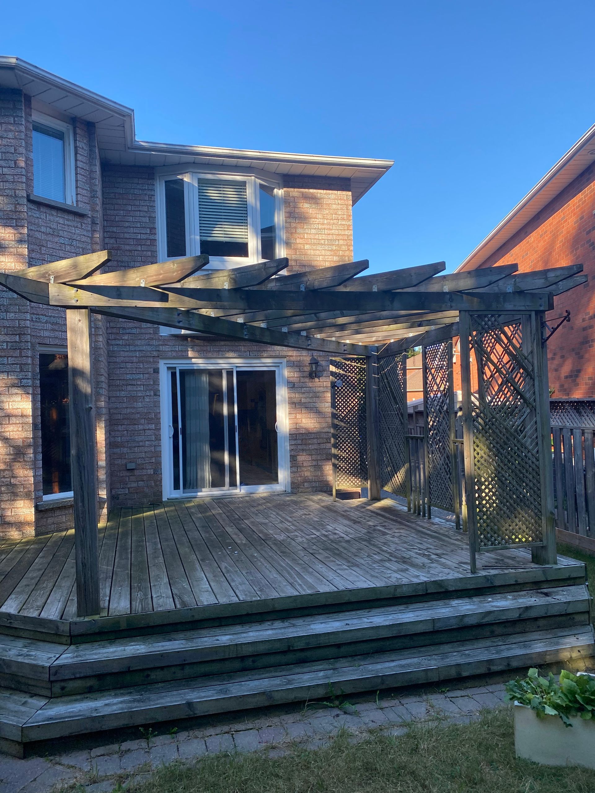 Before: Deck staining & updated privacy screen