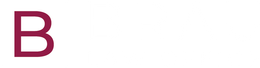 Burgundy letter "B".