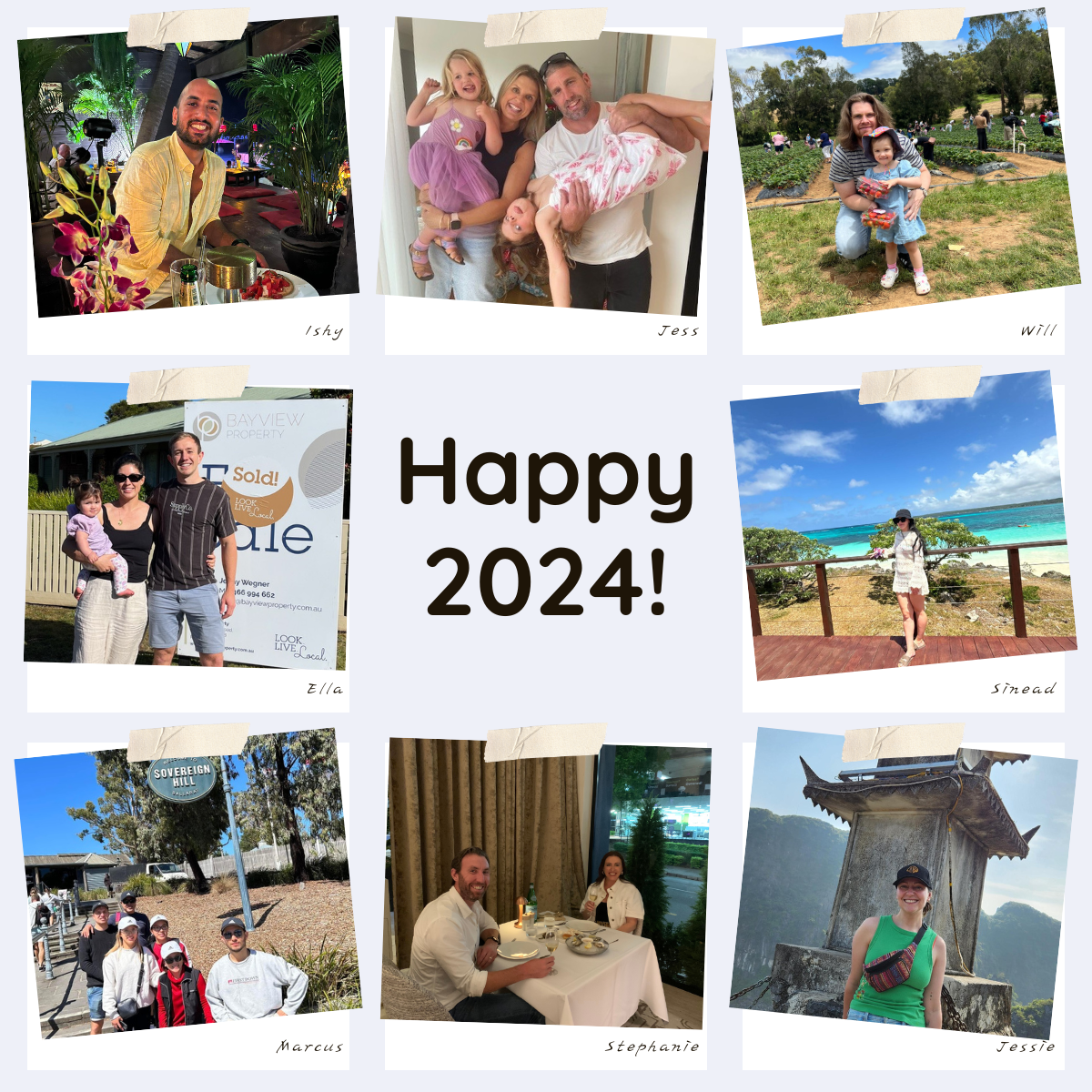 A collage of photos with the words `` happy 2024 '' on it
