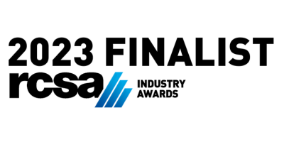 The logo for the 2023 finalist rcsa industry awards