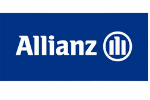 The allianz logo is on a blue background.