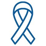 Icona del nastro blu di sensibilizzazione su sfondo bianco