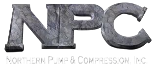 Logo for Northern Pump & Compression, Inc. with large gray “NPC” letters and small company name below