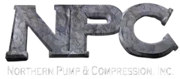 Logo for Northern Pump & Compression, Inc. with large gray &ldquo;NPC&rdquo; letters and small company name below